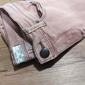 Free people pink jean pants size w 27